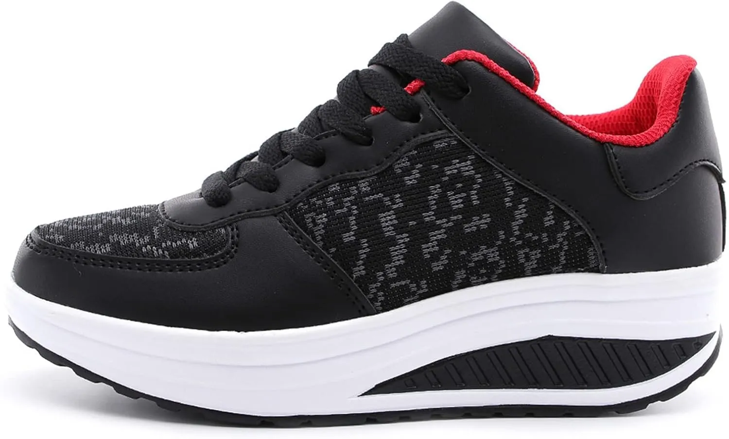 ZBYY High Heel Wedge Sneakers for Women Comfort Wedge Platform Athletic Tennis Sneakers Fitness Walking Shoes