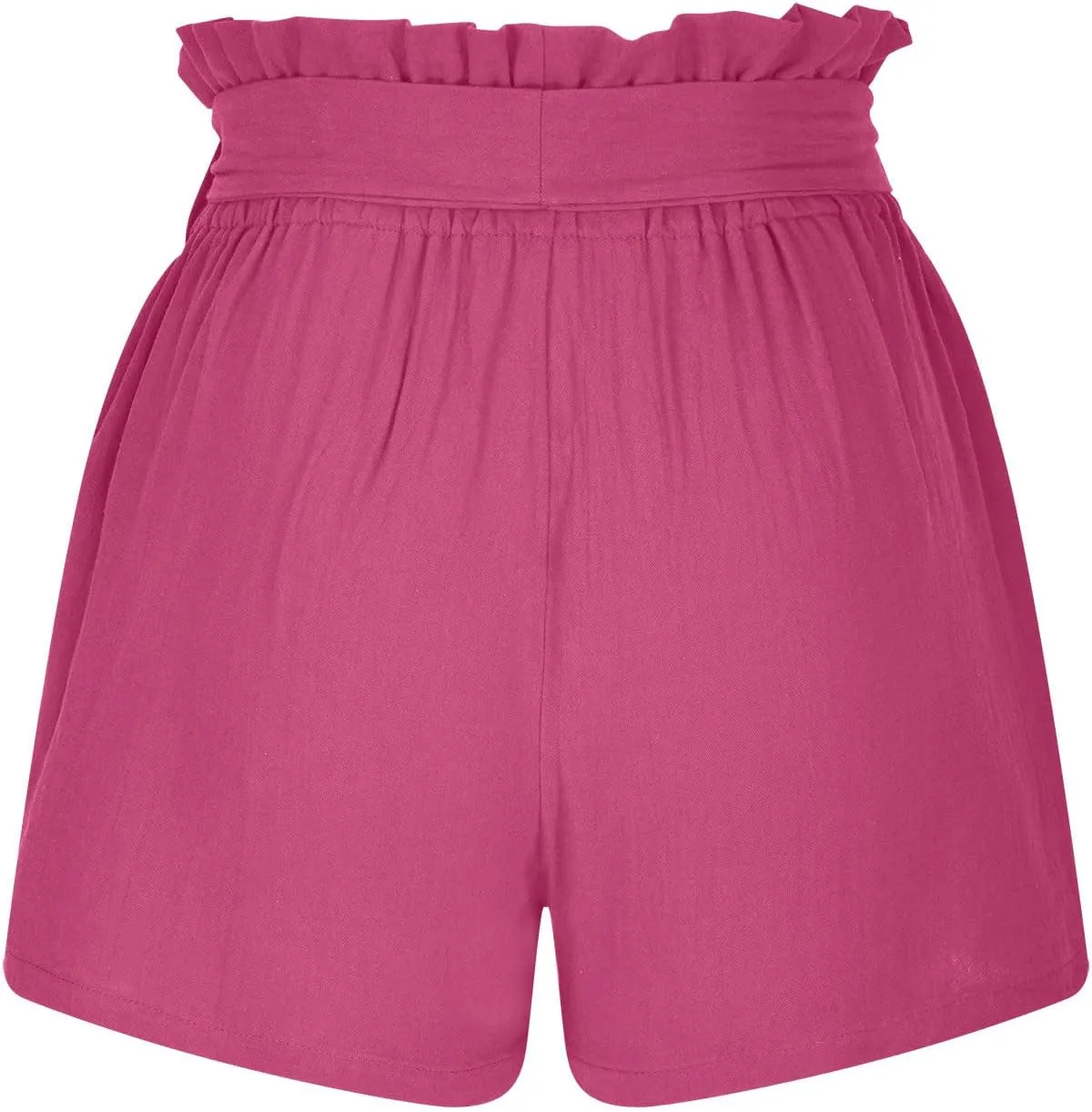 ZDRZK High Waist Paperbag Shorts for Women 2023 Casual Wide Leg Summer Cotton Linen Shorts with Pockets Trendy 2023