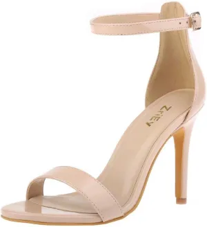 ZriEy Women's Heeled Sandals 4 Inches Open Toe Stiletto High Heels Ankle Strap Fashion Bridal Party Wedding Pump Shoes